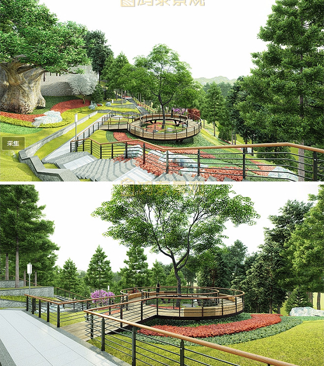 園林景觀山地公園景觀設(shè)計(jì)su模型lumi.